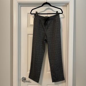 a new day black high rise knit plaid pants women’s size small